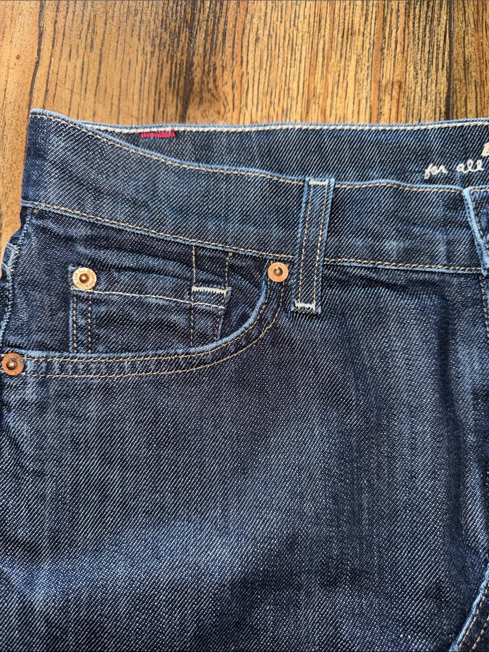 7 For All Mankind Roxy Dark Blue Denim Mini Skirt 2004